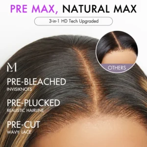 Alternative view of PreMax Wigs - Ombre Blonde Highlight Silky Straight Glueless Ear-to-ear Lace Bob Wig 100% Human Hair Pre-Cut Lace - 10 inch