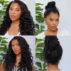 Water Wave 360 Lace Flexi-Fit Invisi Drawstring Cap Long Wig 100% Human Hair Pre-bleached & Pre-plucked & Pre-Cut Lace - 18 inch