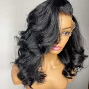 Alternative view of Barrel Curls Glueless Lace Wig 6×5 / 13×4 Undetectable HD Lace Front Short Wigs 200%