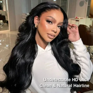 Alternative view of Body Wave 13×6 Full Frontal HD Lace Wig Pull & Go Human Hair Wigs