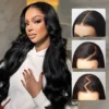 Body Wave 13×6 Full Frontal HD Lace Wig Pull & Go Human Hair Wigs