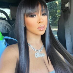 Wear Go Glueless Straight Pre-Cut 6×5 Lace Wigs with Bangs 180%